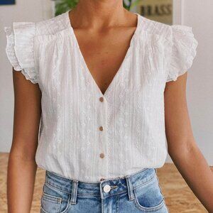 Berthie Constance White Blouse (NWT)